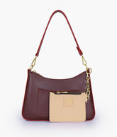 Burgundy hobo evening bag
